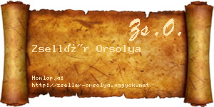 Zsellér Orsolya névjegykártya